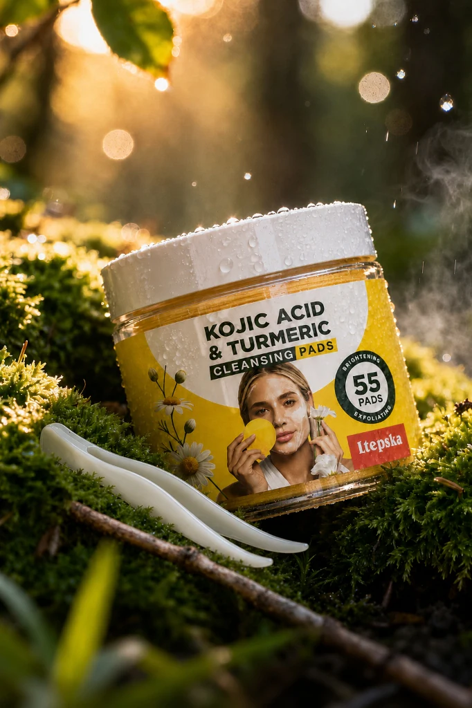 Ltepska Kojic Acid & Turmeric Cleansing Pads on Moss